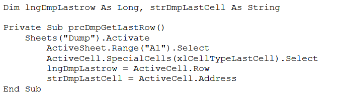 get last row or last cell address
